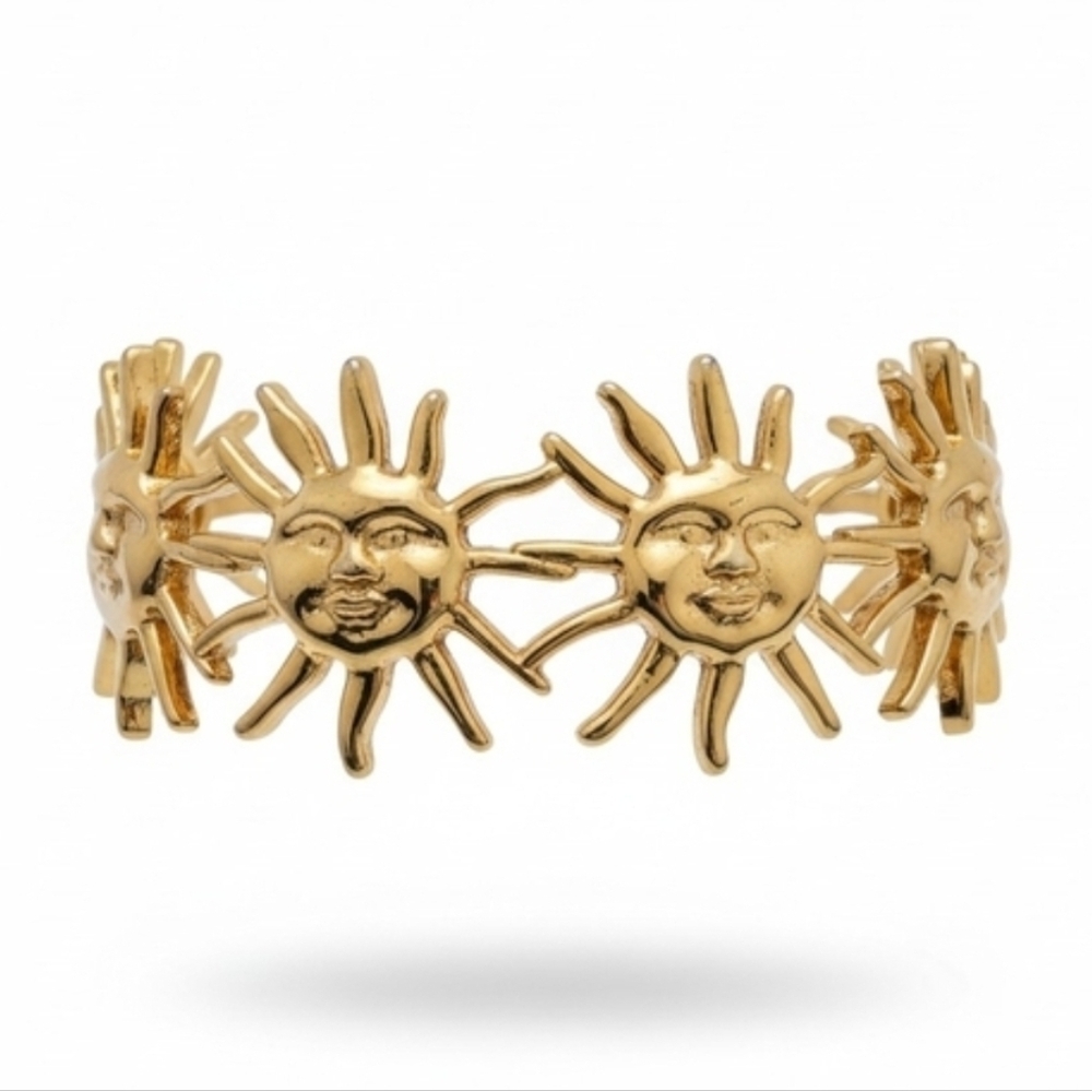 ☀️▪️House Of Harlow ▪️Gold Tone Sunburst Cuff Bracelet